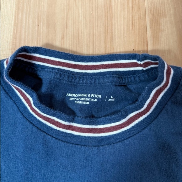 Men's Abercrombie & fitch soft af essentials oversized navy shirt size large - Picture 2 of 2